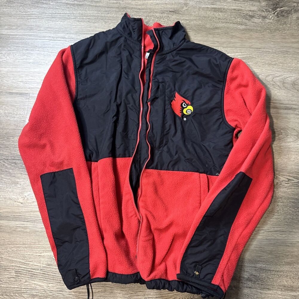 Vintage Y2K Logo Athletic Louisville Cardinals Mens Track Jacket Size M